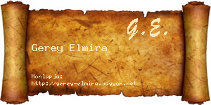 Gerey Elmira névjegykártya